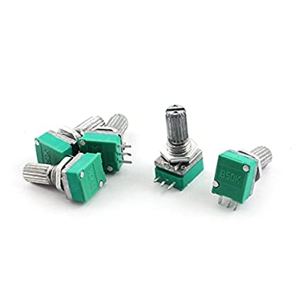 uxcell 5 x B50K Type B 50K Ohm 3Pin Single Linear Rotary Taper Potentiometers