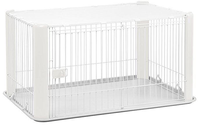 IRIS Wire Dog Crate with Mesh Roof