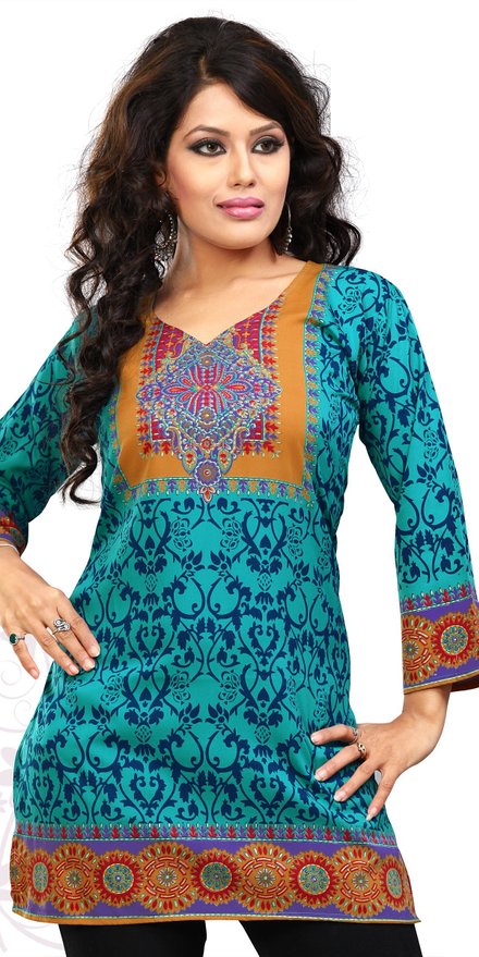 Indian Tunic Top Womens Kurti Printed Blouse India Clothing - 70 Designs!