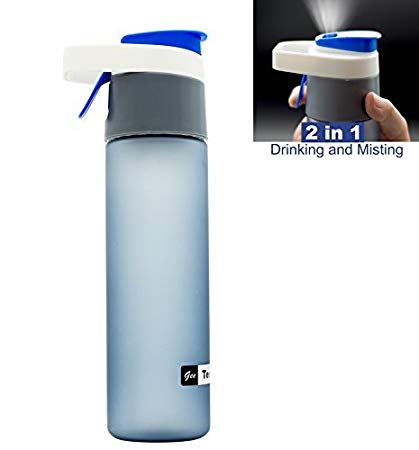 Teentumn Sports Water Bottle, Drinking and Spraying Bottle for Humidification and Cooling, 20oz (600ml)