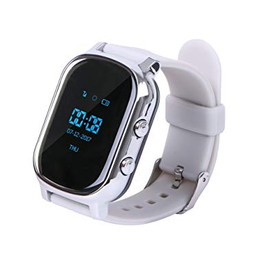 Gps Watch For Kids Seniors, Smart Watch Phone Gps Tracker With Anti Lost SOS Call Location Finder Pedometer GPS LBS Real Tracking On APP Support Android IOS T58