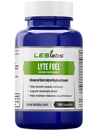 Lyte Fuel - Natural Supplement for Electrolyte Replacement and Muscle Cramps - Balanced Electrolyte Formula - 100 Vegetarian Capsules