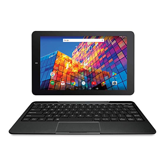 RCA 10" Android 7.0 Quad Core Tablet with Keyboard Touchscreen WiFi 16G Storage (10", Black)