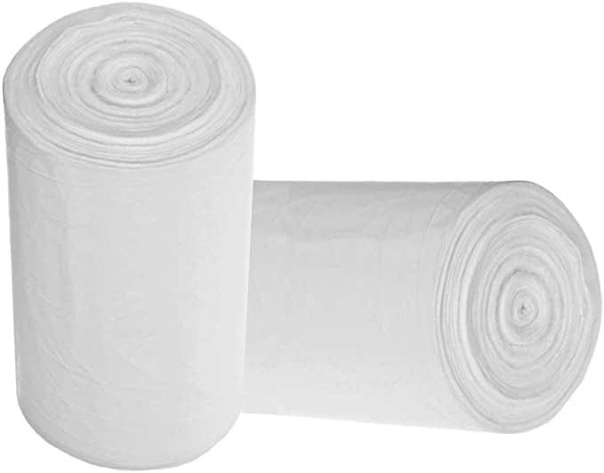 Max-Tough 13 Gallon Flap Tie Tall Trash Bags, Star Sealed Coreless Rolls with E-Z Tie Flap Closure | White (200)