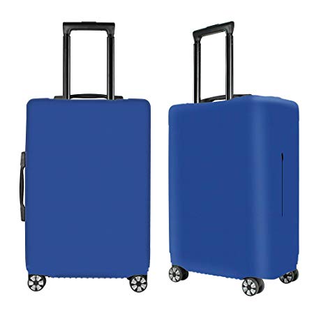 Washable Luggage Cover Spandex Suitcase Cover Protective Fits 19-32inch Luggage Zipper Carry On Covers Blue