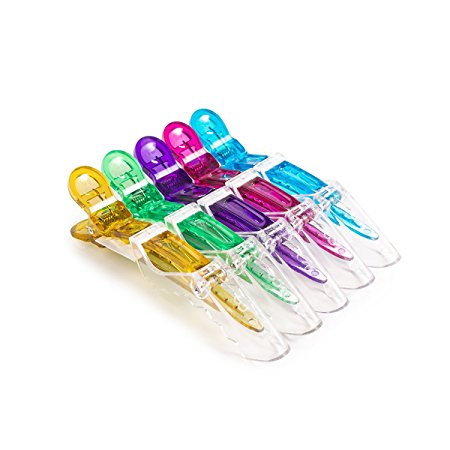5pcs/set Multicolor Croc Clips Transparent Plastic Hairdresser Clips Hair Styling Sectioning Barrettes Non Slip Alligator Clips Salon DIY Accessories Hairpins for Women and Girls(5pcs-Multicolor)