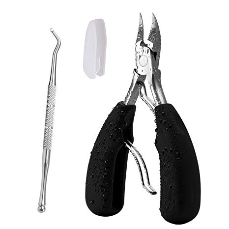 Niuta Professional Stainless Steel Nail Clipper Travel & Grooming Kit Nail Tools Manicure & Pedicure Set of 12pcs with Luxurious Case (Gold) (Black)