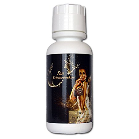Tan Extraordinaire Med 8%, DHA Sunless Airbrush Spray Tanning Solution - 8 oz