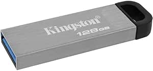 Kingston DataTraveler Kyson 128GB USB 3.2 Metal Flash Drive (DTKN/128GBCR)