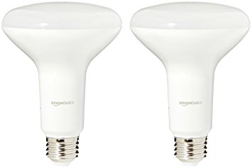 AmazonBasics 65 Watt Equivalent, Daylight, Dimmable, BR30 LED Light Bulb - 2 Pack