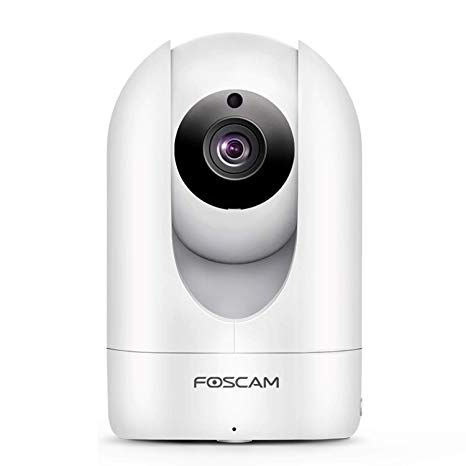 Foscam Ultra HD 2K/4MP WiFi Pan/Tilt IP Camera, 2.4/5GHz IP Security Baby Monitor with Human/Motion Detection and 33ft Night Vision, Free Cloud, Supports Alexa[Upgraded], White