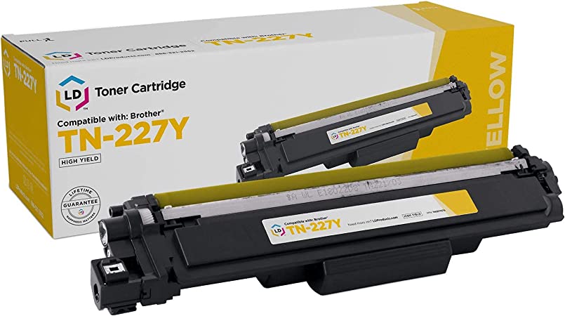 LD Products Compatible Replacement for Brother TN227 Toner Cartridge TN-227 TN 227 TN227Y High Yield (Yellow, Single-Pack) for use in HL 3070CW HL-L3210CW HL-L3230CDW HL-L3270CDW HL-L3290C Printers