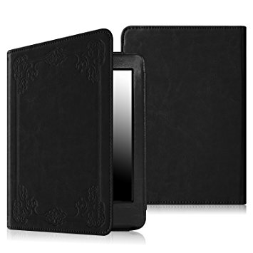 Fintie Folio Case for Kindle Paperwhite - The Book Style PU Leather Cover Auto Sleep/Wake for All-New Amazon Kindle Paperwhite (Fits All versions: 2012 2013 2014 and 2015 New), Vintage Midnight