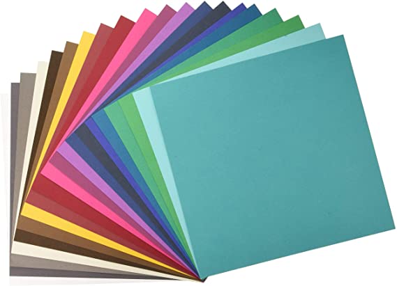 American Crafts Variety Pack Jewel 60 Sheets of 12 x 12 Inch Cardstock