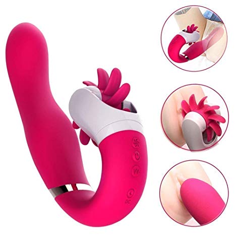 FemaleTongue Vibrate Toy Oral Tongue Simulator, 12 Frequency Vibration& Licking Wand, 12 Speed Clitorial Massaging Toy for WoMalet-Shirt by LGAHENG