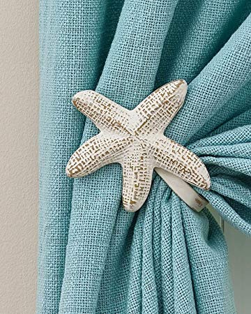 Pair of Starfish Curtain Tie Backs (Starfish 5"x5")