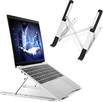 Laptop Stand,Laptop Holder,Notebook Stand,Aluminum Ventilated Cooling Adjustable Portable Laptop Riser,IPAD Stand,Adjustable Computer Stand Riser Compatible with All Laptops and Tablets 10-15.6”