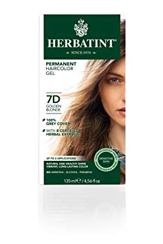 Herbatint Permanent Herbal Haircolor Gel, Golden Blonde, 4.56 Ounce