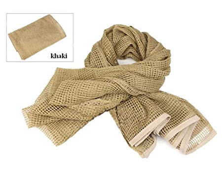 Camouflage Netting, LOOGU Tactical Mesh Net Camo Scarf For Wargame,Sports & Other Outdoor Activities