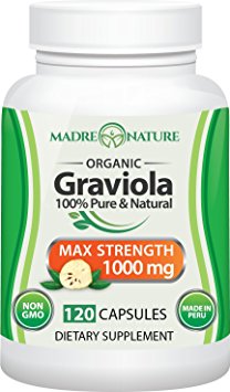 Organic Graviola (Soursop) Supplement 500mg x 100 Vegan Capsules for Immune & Mood Support - Premium Dietary Supplement for Healthy Cell Growth & Positive, Balanced Mood - Fresh Harvest from Peru