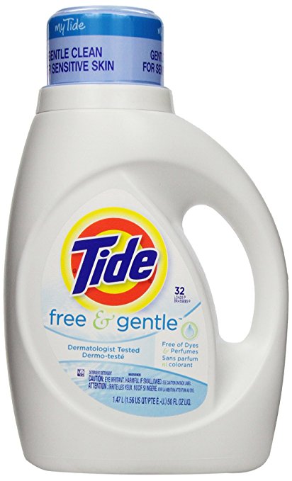 Tide Free and Gentle Liquid Laundry Detergent, 50 Fl Oz