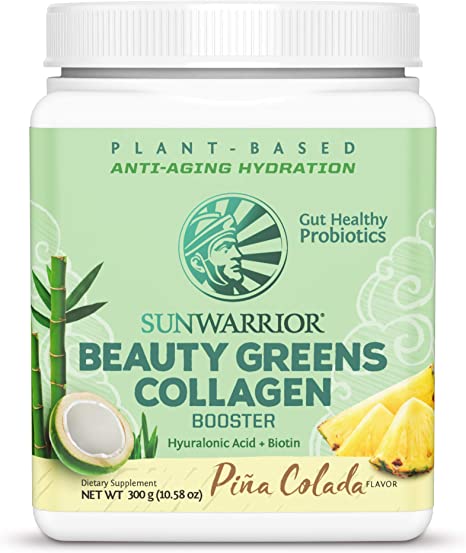 Sunwarrior Beauty Greens Collagen Booster, Pina Colada, 300 g