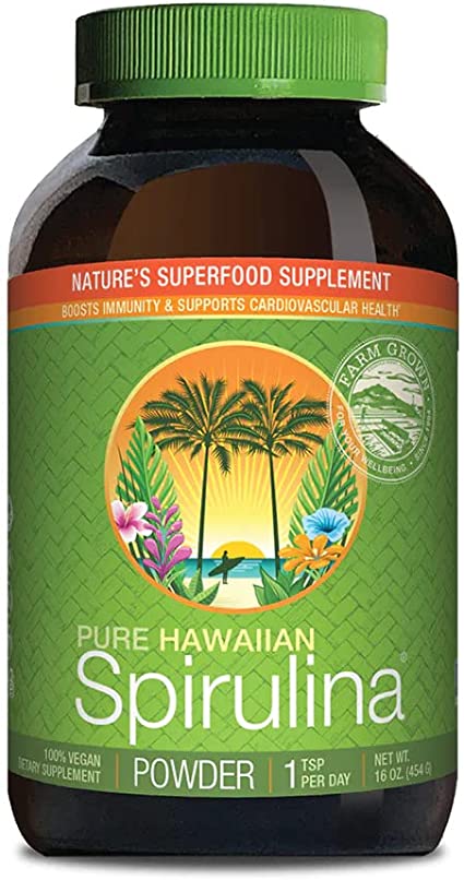 Nutrex Hawaii, Pure Hawaiian Spirulina, 454g veganes Pulver, Laborgeprüft, Glutenfrei, Sojafrei, Vegetarisch