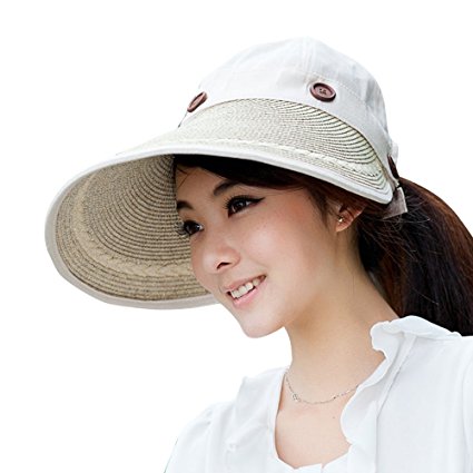 Kaisifei Women's Visor Hat With Big Brim