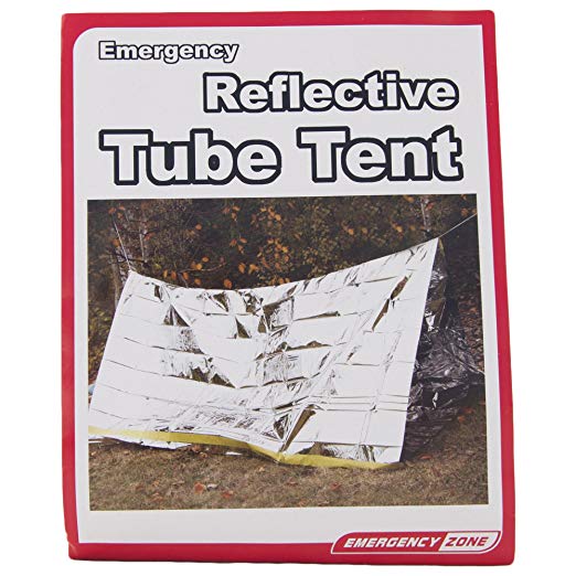 Emergency Zone Reflective & Green Survival 2 Person Tube Tents. Available in 1, 2, 3, 48 Packs.