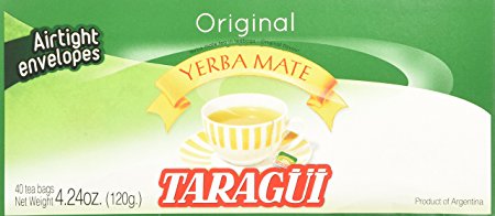 Taragui Yerba Mate - 40 Tea Bags - Yerba Mate En Saquitos