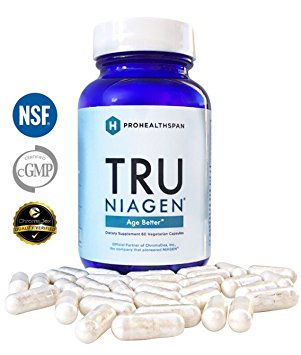 TRU NIAGEN - The world's most advanced NAD  booster (1 bottle/60 capsules) 250mg NIAGEN (Nicotinamide Riboside, NR)