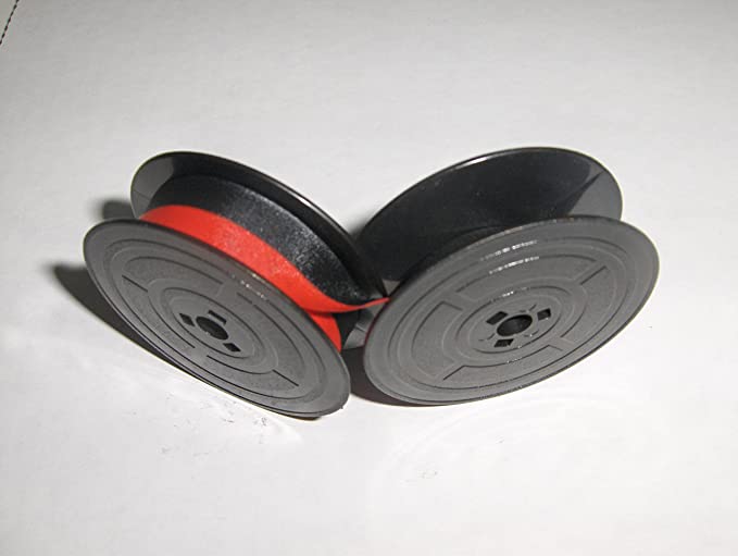 Original Olivetti A730, A770, Lexicon 80, Linea 88, Linea 98, Scribe, Standard, Studio 42, Studio 44, 45, 46, Tekne 3 and Valentine Typewriter Ribbon, OEM, Black and Red, Twin Spool by FJA products