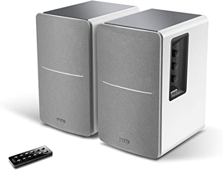 White Edifier R1280DB Active Bluetooth Speakers RCA, optical and digital inputs