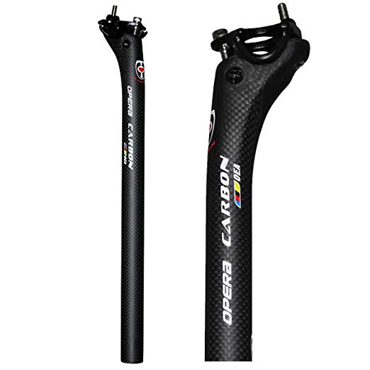 Opera Bike Seatpost Carbon Fiber Road Bike Mountain Bike Offset Seat Post - 27.2/31.6 mm Diameter Bicycle Seat Post