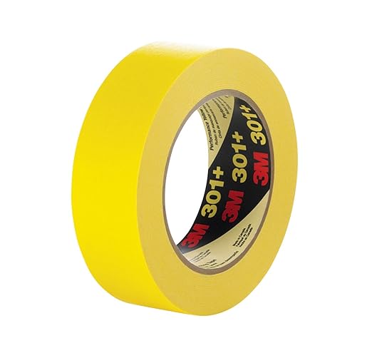 3M 301 24 301  Yellow Masking or Painter's Tape, 24 mm Width