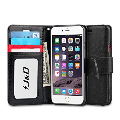 iPhone 6S Plus Case, iPhone 6 Plus Case, J&D [Wallet Stand] iPhone 6S Plus Wallet Case Heavy Duty Protective Shock Resistant Wallet Case for iPhone 6S Plus (2015), iPhone 6 Plus (2014)