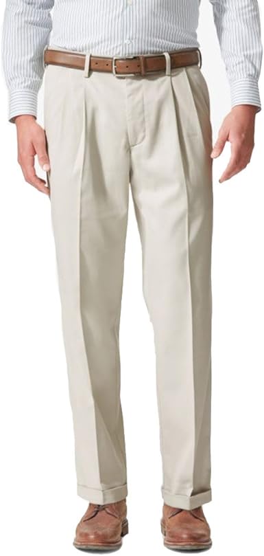 Dockers Men's Relaxed Fit Comfort Khaki Pants - Pleated