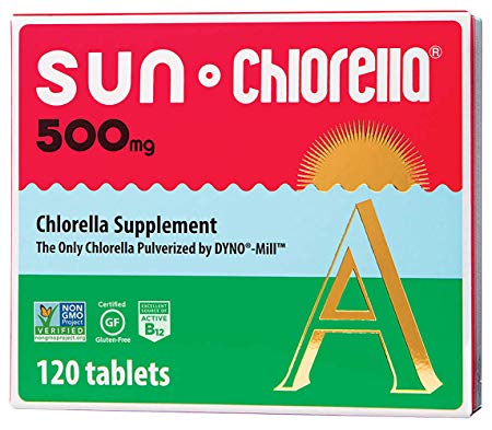 Sun Chlorella - Chlorella Superfood Nutritional Supplement (500 Mg- 120 Tablets)