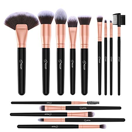 BESTOPE Makeup Brushes Set, 14 Pcs Extra Large Powder Brushes Foundation Blending Concealer Eye Face Liquid Powder Cream Cosmetics Brushes Kit, Super Softy, Super Fluffy