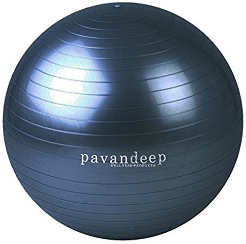 2000lbs Exercise Stability Ball By Pavandeep Anti Burst Perfect for Pilates Yoga Gym Fitness Fitballing | Use As Desk Chair | Pump Included |65cm 75cm| Phthalate FREE