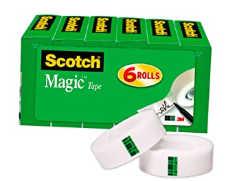 Scotch Magic Tape, 6 Rolls, Numerous Applications, Invisible, Engineered for Repairing, 3/4 x 1000 Inches, Boxed (810K6) - 1 Pack
