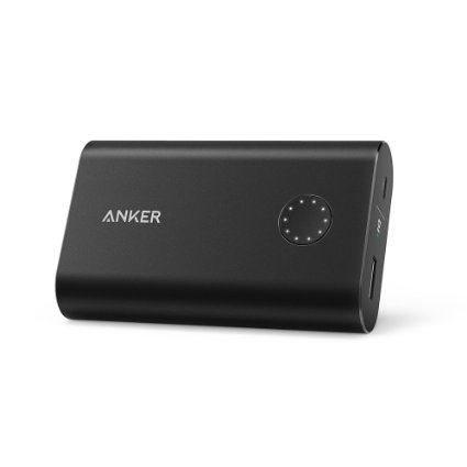 Quick Charge Anker PowerCore 10050 The Worlds Smallest 10000mAh Portable Charger with Premium Aluminum Shell and Qualcomm Certified Quick Charge 20 Technology Black