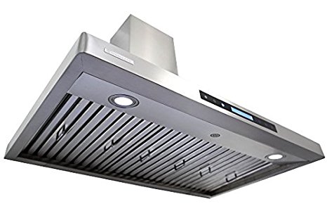 XtremeAir PX15-W36 900 CFM LED lights, Baffle Filters with Grease Drain Tunnel, 1.0mm Non-Magnetic Stainless Steel Seamless Body, Wall Mount Range Hood, 36"
