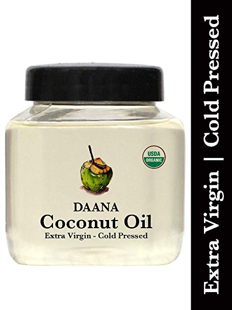 Daana Organic, Extra Virgin & Cold Pressed Coconut Oil For Skin, 350 ml