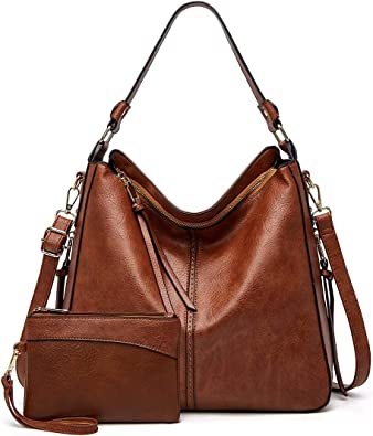 Hobo Bags for Women Vegan Leather Crossbody Bucket Purse Large Top Handle Shouler Purses and Handbags