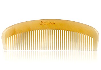 Unique Gift - Olina No Static 100% Handmade Premium Quality Natural Sheep Horn Comb without Handle (5.9’’, Without Handle, Narrow-tooth)