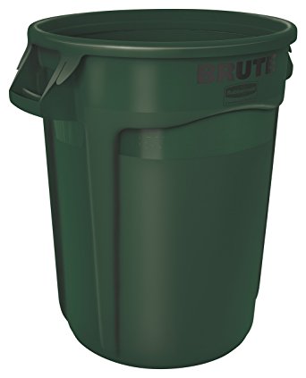 Rubbermaid Commercial BRUTE Trash Can, 32 Gallon, Green, FG263200DGRN