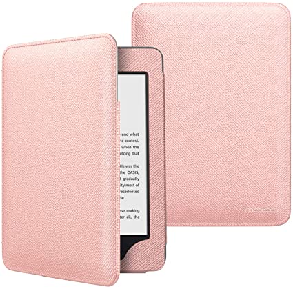 MoKo Case Fits All-New Kindle (10th Generation - 2019 Release), Auto Wake/Sleep Lightweight Protective Shell Cover with Pocket, Will Not Fit Kindle Paperwhite 10th Generation 2018 - Rose Gold