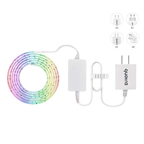 Quotra Wireless ZigBee Smart RGB WW Hue White LED Strip Lights,HUB Required:Hue,Echo Plus.Works with Philips Hue App Remote,Compatible with Alexa,Google Home.Better Than WiFi,2m Starter-Kit