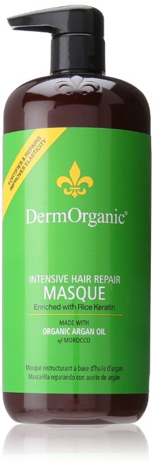 Dermorganic Intensive Hair Repair Masque with Argan Oil for Unisex, 33.8 Ounce